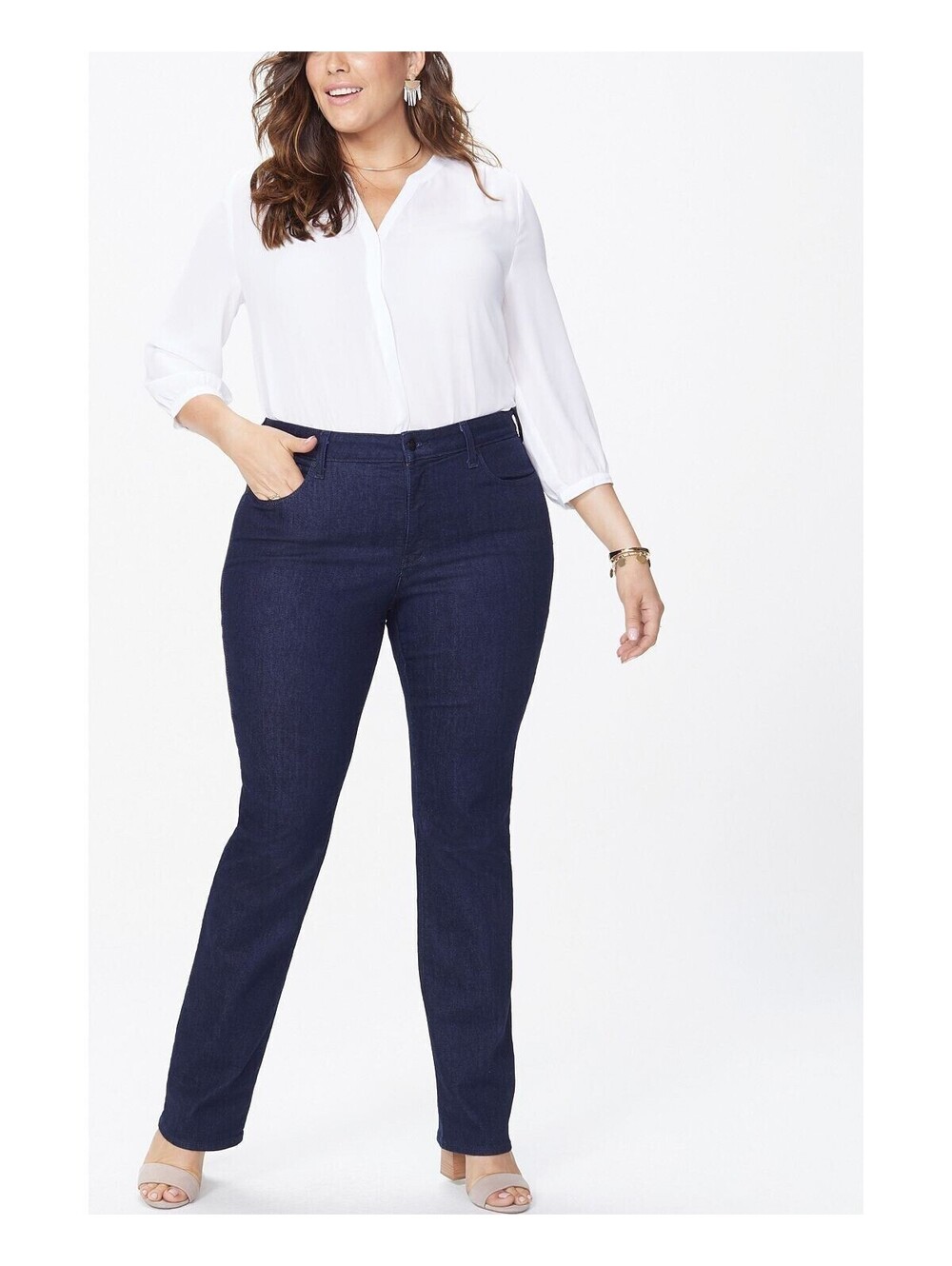 NYDJ Plus Size Marilyn Straigh Rinse 16W